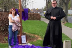 Ann Keogh and Fr Bill O' Shaughnessy